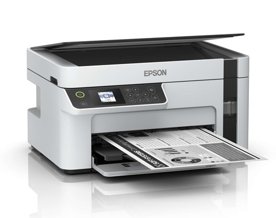 Epson EcoTank M2120 Imprimante jet d’encre monochrome multifonction Wi-Fi Recto-Verso manuelle (C11CJ18403) 27 Epson EcoTank M2120 Maroc Imprimante jet d’encre monochrome multifonction Maroc C11CJ18403 Maroc, Grâce à la bouteille d’encre incluse et aux recharges d’encre abordables. Économique, l’imprimante Epson EcoTank M2120 est sans cartouches avec un réservoir d’encre rechargeable que vous remplissez avec les bouteilles d’encre incluses au lieu du toner.