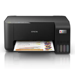 Epson EcoTank L3210 Maroc Imprimante jet d’encre multifonction rechargeable Maroc C11CJ68403, Cette imprimante Epson EcoTank L3210 multifonction (impression, numérisation, copie), sans cartouches à remplacer, est idéale pour les personnes qui recherchent des impressions de haute qualité et un coût par page incroyablement bas.