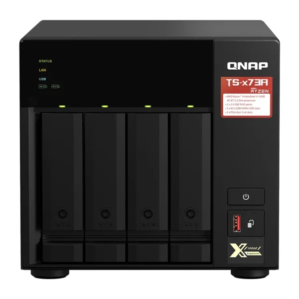QNAP TS 473A 8G Serveur NAS 4 baies 8 Go DDR4 AMD Ryzen V1500B LAN 2.5 GbE MarocTechnologie