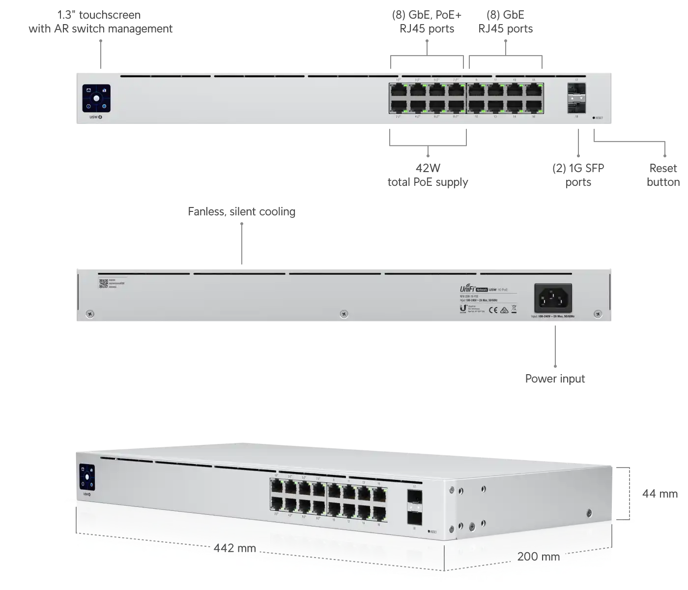 Commutateur UniFi 24 ports Maroc Ubiquiti USW-24-POE Maroc Switch 24 ports Gigabit PoE Ubiquiti USW-24-POE, Chaque port offre un débit non bloquant de 26 Gbit/s, avec une capacité de commutation de 52 Gbit/s et un taux de transfert de 38,69 Mpps. Deux ports Ethernet SFP 1 Go sont disponibles pour une extension supplémentaire avec des appareils compatibles.