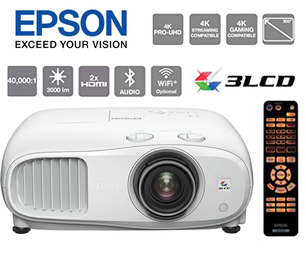 Vidéoprojecteur Epson EH-TW7000 Maroc Vidéoprojecteur Home cinéma Maroc Epson EH-TW7000 Maroc V11H961040, Recréez l’expérience du grand écran à la maison pour vos films, vos programmes sportifs et vos jeux vidéos grâce à  4K PRO-UHD abordable. Ce Vidéoprojecteur Epson EH-TW7000 propose des fonctions haut de gamme à un prix abordable. Profitez du dernier contenu 4K, avec une qualité d’image supérieure et une taille d’écran maximale de 500".