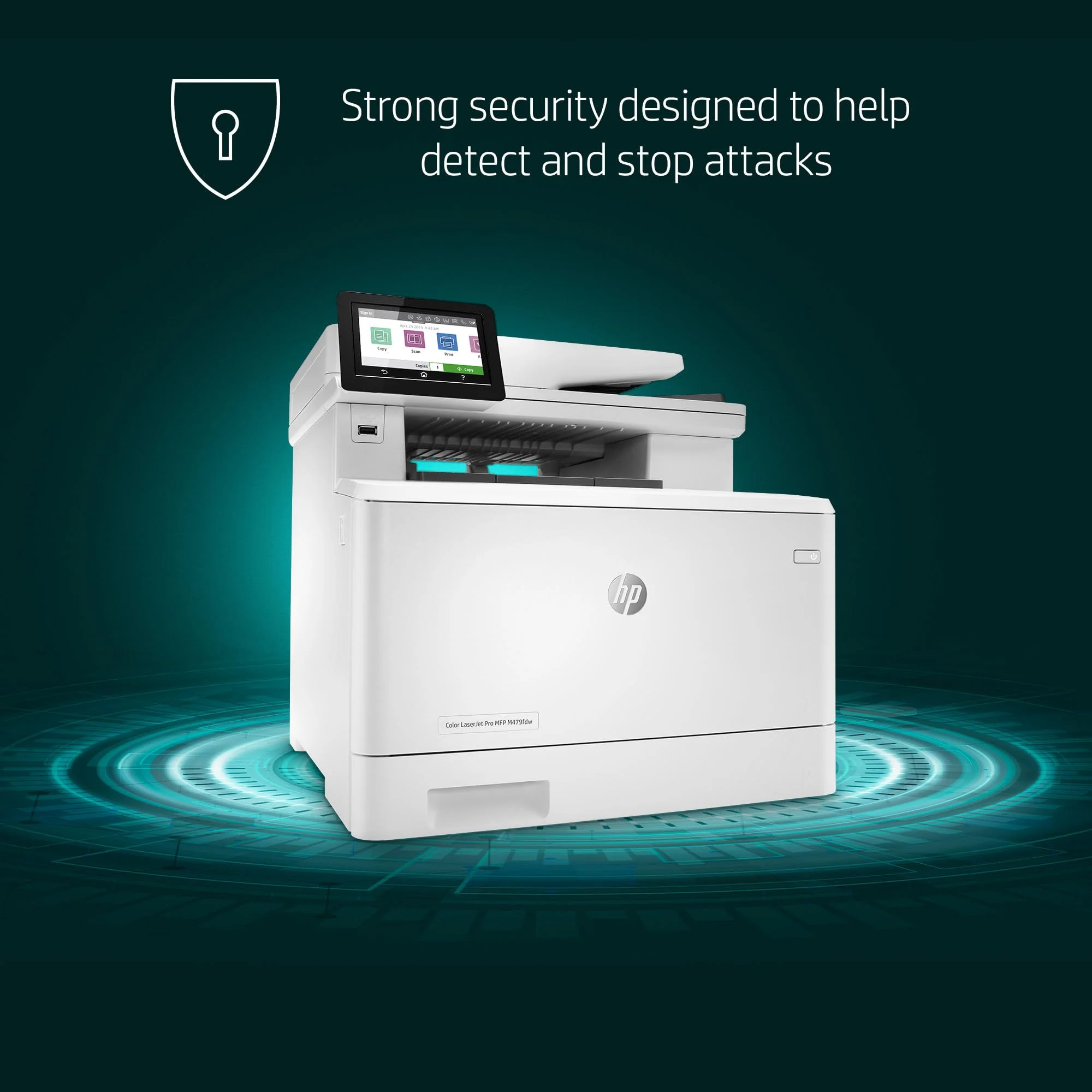 HP Color LaserJet Pro M479fnw Imprimante laser couleur multifonction Wi-Fi USB LAN (W1A78A) 30 Imprimante Laser couleur Maroc Imprimante HP couleur multifonction Maroc HP Color LaserJet Pro M479fnw W1A78A, HP JetAdvantage Security Manager en option vous permet de définir la configuration. Déjouez les attaques potentielles et prenez des mesures immédiates grâce à une notification instantanée des problèmes de sécurité.