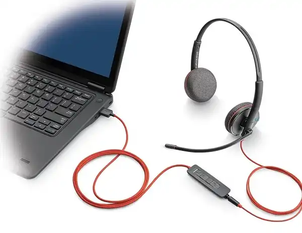 Poly Blackwire 3225 Micro-casque sur-oreille filaire USB jack 3,5mm (209751-201) 