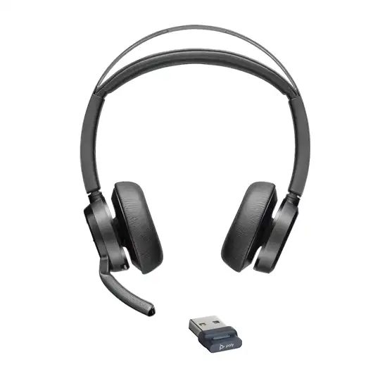 Le casque sans fil Bluetooth Poly Voyager Focus 2 USB-A Casque sans fil 213726-01, Crée une zone de concentration autour de vous, contribuant ainsi à garantir que tout ce que vous entendez est votre appel, grâce à trois niveaux de suppression active du bruit (ANC) hybride