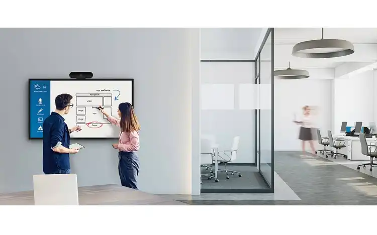 Inspirez une collaboration agile avec le mode tableau blanc. Activez simplement cette fonctionnalité pour transformer votre Écran E-Line interactif 65" 4K UHD Android OS 8.0 (65BDL3052E/00) en une toile vierge sur laquelle plusieurs utilisateurs peuvent dessiner à la main ou avec des marqueurs d'affichage dédiés. 