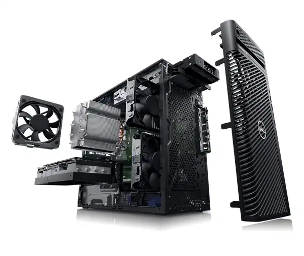 Options de refroidissement du processeur Meilleur refroidissement avec un refroidissement par air avancé et un refroidissement liquide haut de gamme. Rangement frontal verrouillable et amovible Stockage sécurisé et accessible pour vos données. 