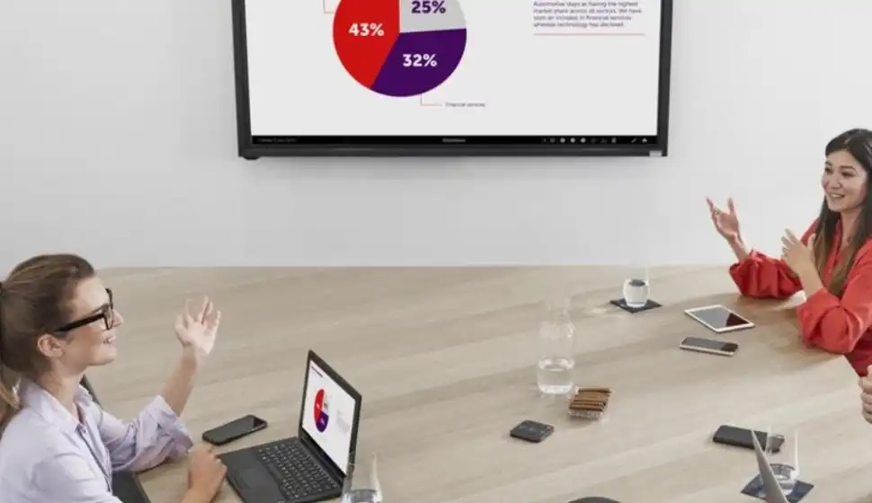 Barco Maroc ClickShare C-5 Gen2 Maroc Système de présentation sans fil Maroc R9861605EU, Le ClickShare C-5 peut être utilisé de manière autonome ou en combinaison avec votre salle de conférence existante. Il permet des réunions hybrides dans les salles de conférence Microsoft Teams, Zoom ou Webex existantes avec un partage de contenu sans fil simple d'un seul clic.