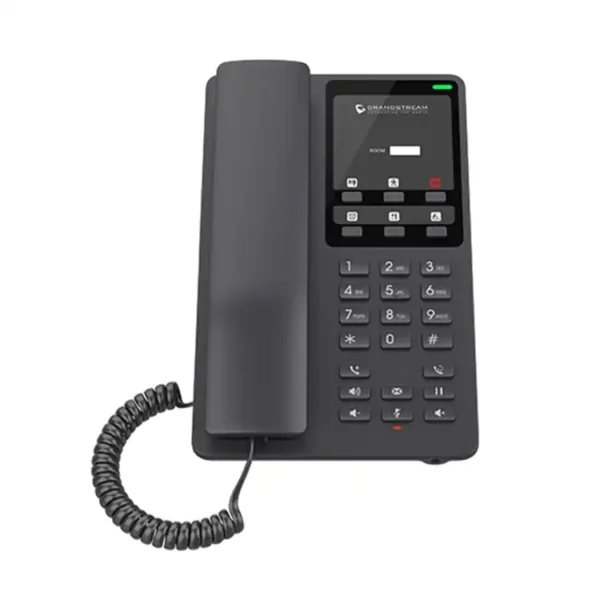 Grandstream GHP621 Maroc Téléphone de bureau IP Maroc Téléphone de hôtel Maroc, Grandstream GHP621 is a VoIP hotel phone that brings exceptional performance at an exceptional price-point. GHP621 gives the user a professional audio experience with full-band Opus codec support, an advanced anti-jitter algorithm and more.