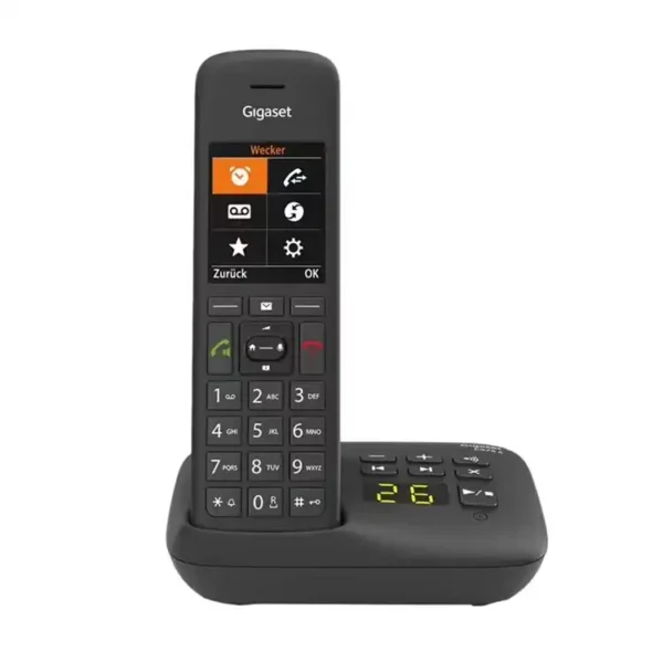 S30852-H2927-N101 Gigaset C575A Maroc Téléphone fixe DECT avec répondeur Maroc Téléphone sans fil Gigaset, Gigaset C575 sera à sa place autant dans une entreprise que dans un salon ou un garage. Avec son design simple, sa prise en main agréable et son écran haute visibilité en couleur, vous pouvez l'utiliser dans toutes les situations.