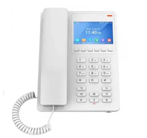 Grandstream GHP630 Maroc Téléphone de bureau IP Maroc Téléphone de l'hôtel Maroc, This series features an HD speaker, 2 SIP accounts/lines, 6 context-sensitive soft keys, 10 speed-dial keys, 3-way voice conferencing, supports the full-band OPUS voice codec and provides an advanced jitter-resilience algorithm that tolerates up to 30% packet loss without impacting voice quality. 