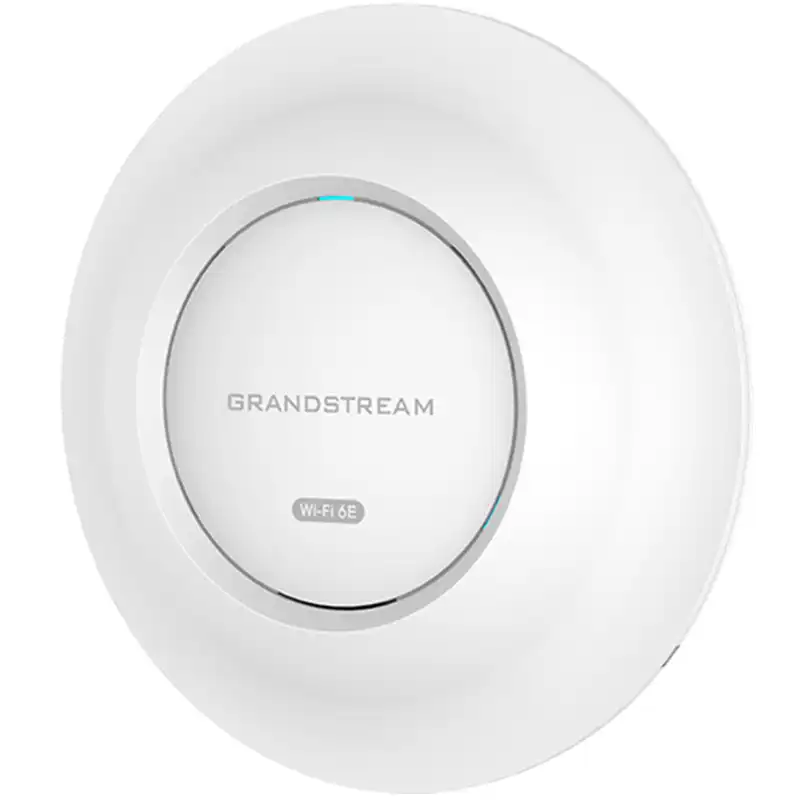 Grandstream GWN7665 Maroc Point d'accès Wi-Fi 6E Maroc Point d'accès Grandstream, Grandstream GWN7665 possède 1 port Ethernet Gigabit et 1 port Ethernet 2,5 Gigabit, ainsi que six antennes internes omnidirectionnelles (deux pour chaque bande) avec un gain d'énergie de 4 dBi pour la bande 2,4 GHz, 5 dBi pour 5 GHz et 4,5 dBi pour 6 GHz