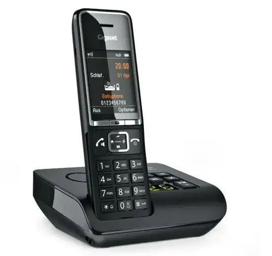 4250366866161 Téléphone Gigaset Comfort 550A Maroc Téléphone sans fil avec répondeur Maroc, Gigaset Comfort 550A est équipé d'un système HD. Il permet des conversations claires et nettes. Gigaset promet une qualité professionnelle pour passer vos différents appels