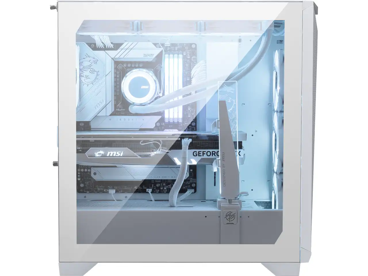 306-7G21W21-W57 MSI MPG GUNGNIR 300R AIRFLOW White Boîtier PC Gaming, Les boîtiers MSI MPG GUNGNIR 300R AIRFLOW White et MSI MPG GUNGNIR 300P AIRFLOW sont tous deux livrés avec des supports PCIe standard et des supports GPU verticaux
