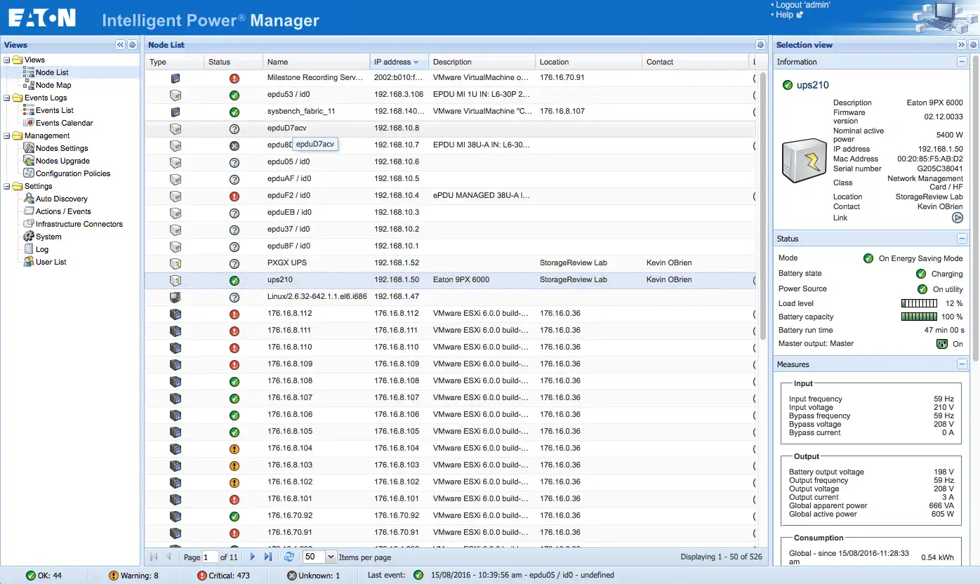 5SC3000IRT Eaton 5SC 3000i Onduleur Line-interactive 3000 VA, Eaton 5SC 3000iT prend en charge la connectivité réseau et l'intégration avec le logiciel Intelligent Power Manager (IPM) d'Eaton. Cela permet une surveillance et un contrôle transparents des conditions d'alimentation sur l'ensemble du réseau