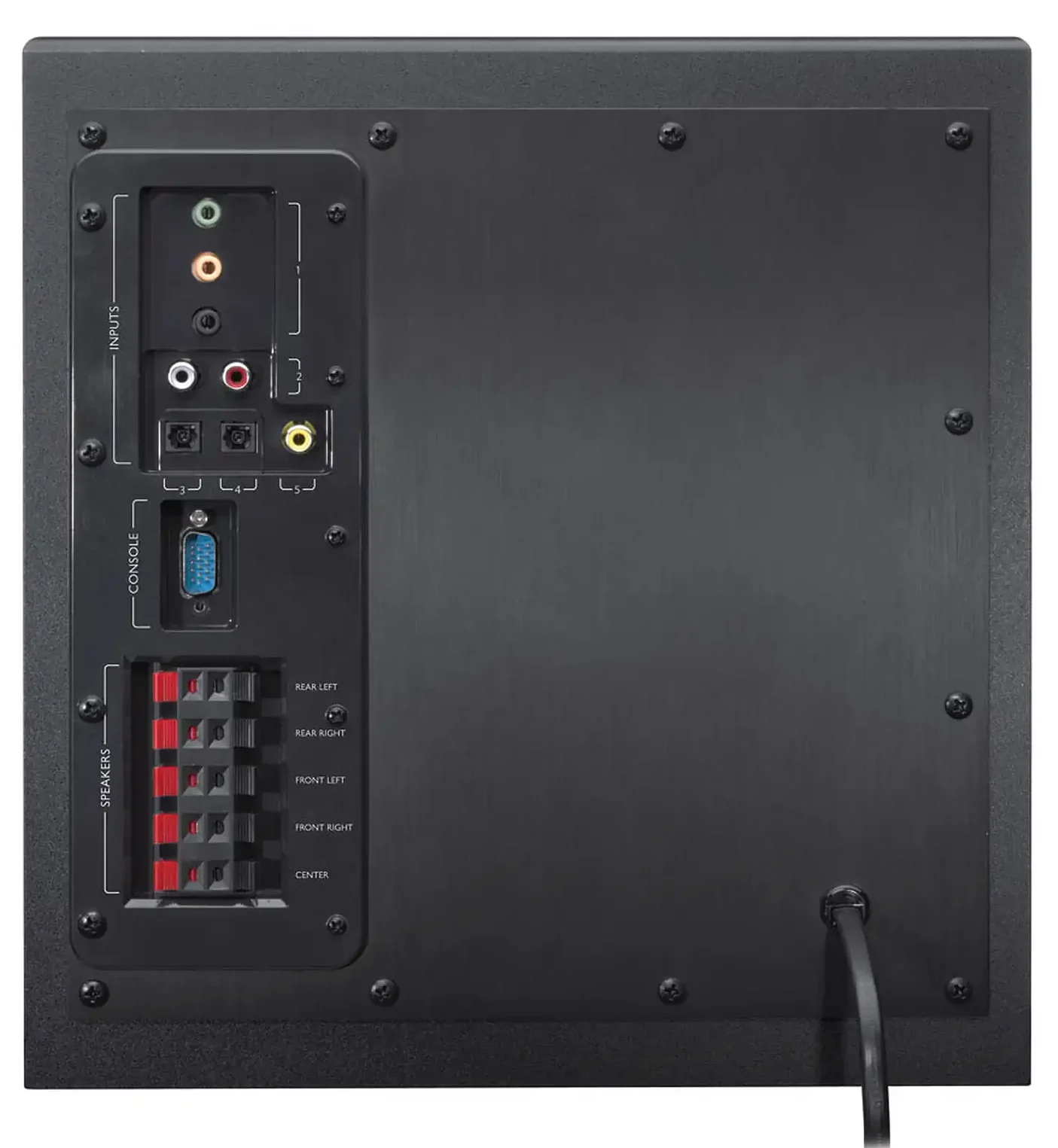 980-000468 Maroc Logitech Speaker System Z906 Ensemble 5.1 THX, Prend en charge plusieurs entrées simultanément. Connectez jusqu'à six dispositifs compatibles à l'aide des entrées 3,5 mm, RCA