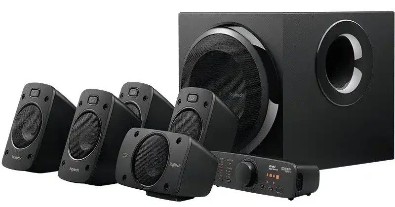 980-000468 Maroc Logitech Speaker System Z906 Ensemble 5.1 THX, Enceintes Logitech® Surround Sound Z906 : entendez tous les détails, tout autour de vous, avec un son de qualité cinéma