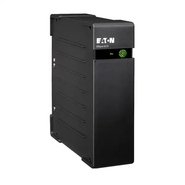 EL500FR Eaton Ellipse ECO 500 VA Onduleur Off-line 500 VA 4 prises FR, L'onduleur Eaton Ellipse ECO 500 VA peut être installé verticalement sous un bureau ou horizontalement sous un moniteur. Le montage dans un rack 19" ou sur un mur est possible avec des kits de montage en option.