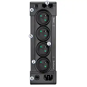 ELP850FR Maroc Eaton Ellipse PRO 850 VA Maroc Onduleur Line-interactive 4 prises FR, rises avec protection contre les surtensions et secours batterie + 1 prise uniquement avec protection contre les surtensions