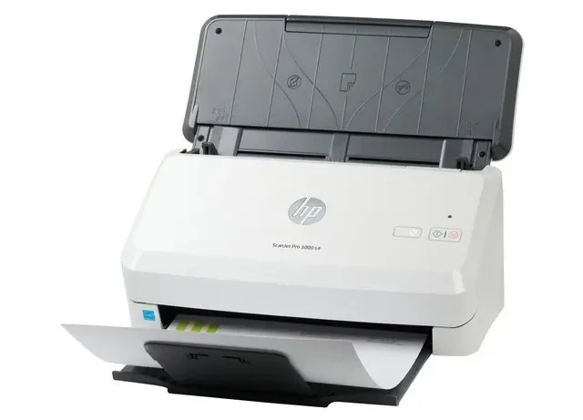 6FW07A HP ScanJet Pro 3000 s4 Maroc Scanner de documents HP, Simplifiez vos tâches de routine grâce à la numérisation par simple pression d'une touche : créez des paramètres personnalisés à l'aide d'un seul bouton pour les tâches de numérisation récurrentes 