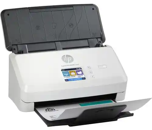 6FW08A HP ScanJet Pro N4000 snw1 Maroc Scanner de documents Maroc, Produisez des numérisations jusqu'à 40 ppm/80 ipm avec la numérisation recto verso qui capture les deux côtés à la fois