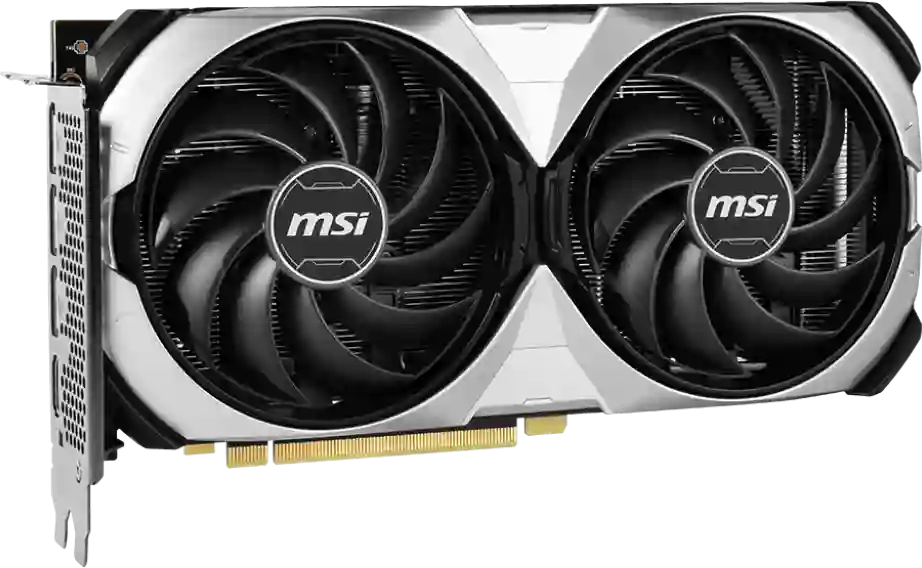 912-V513-698 MSI GeForce RTX 4070 VENTUS Maroc Carte graphique RTX 4070 12GB Maroc, Grâce à la puissance des GPU de la MSI GeForce RTX 4070 et des cœurs RT de troisième génération, vous pouvez profiter de mondes virtuels plus détaillés que jamais. 