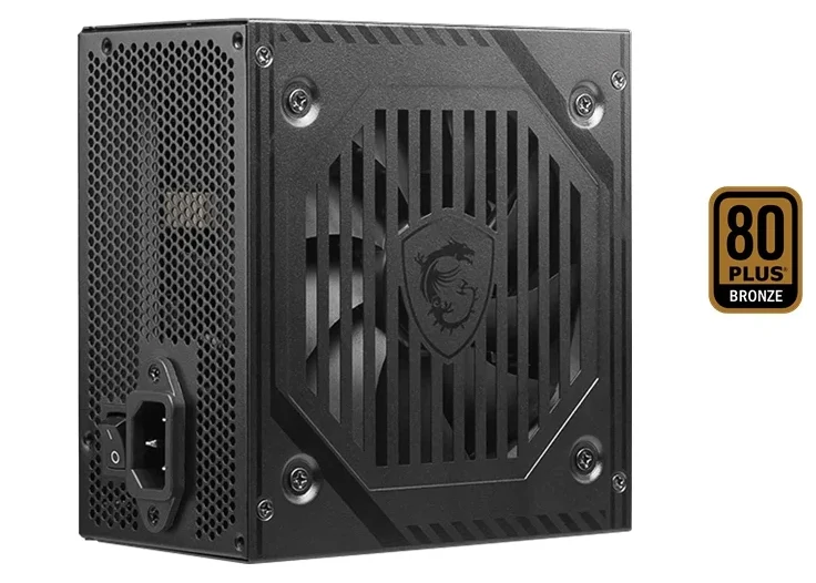 Alimentation de PC MSI MAG A500DN Bloc alimentation 500 W, L'alimentation MSI MAG A500DN 500 W est certifiée 80 PLUS Standard, garantissant une efficacité énergétique de 80 %