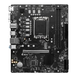 911-7D48-036 MSI PRO H610M-E DDR4 Micro ATX Socket 1700 Intel H610 Express Motherboard, MSI PRO H610M-E DDR4 accumulez une gamme de disques de stockage avec quatre ports SATA III et une interface M.2 qui améliore les temps de chargement du système et rationalise la production avec des temps de chargement des applications réduits