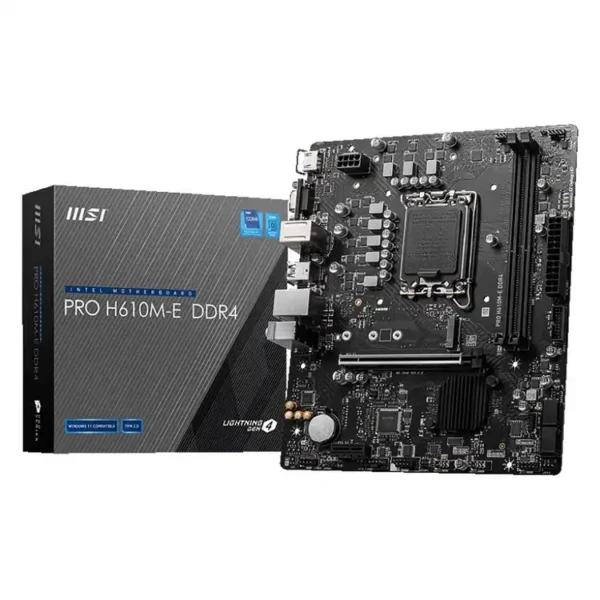 MSI PRO H610M E DDR4 Micro ATX Socket 1700 Intel H610 Express Motherboard MarocTechnologie