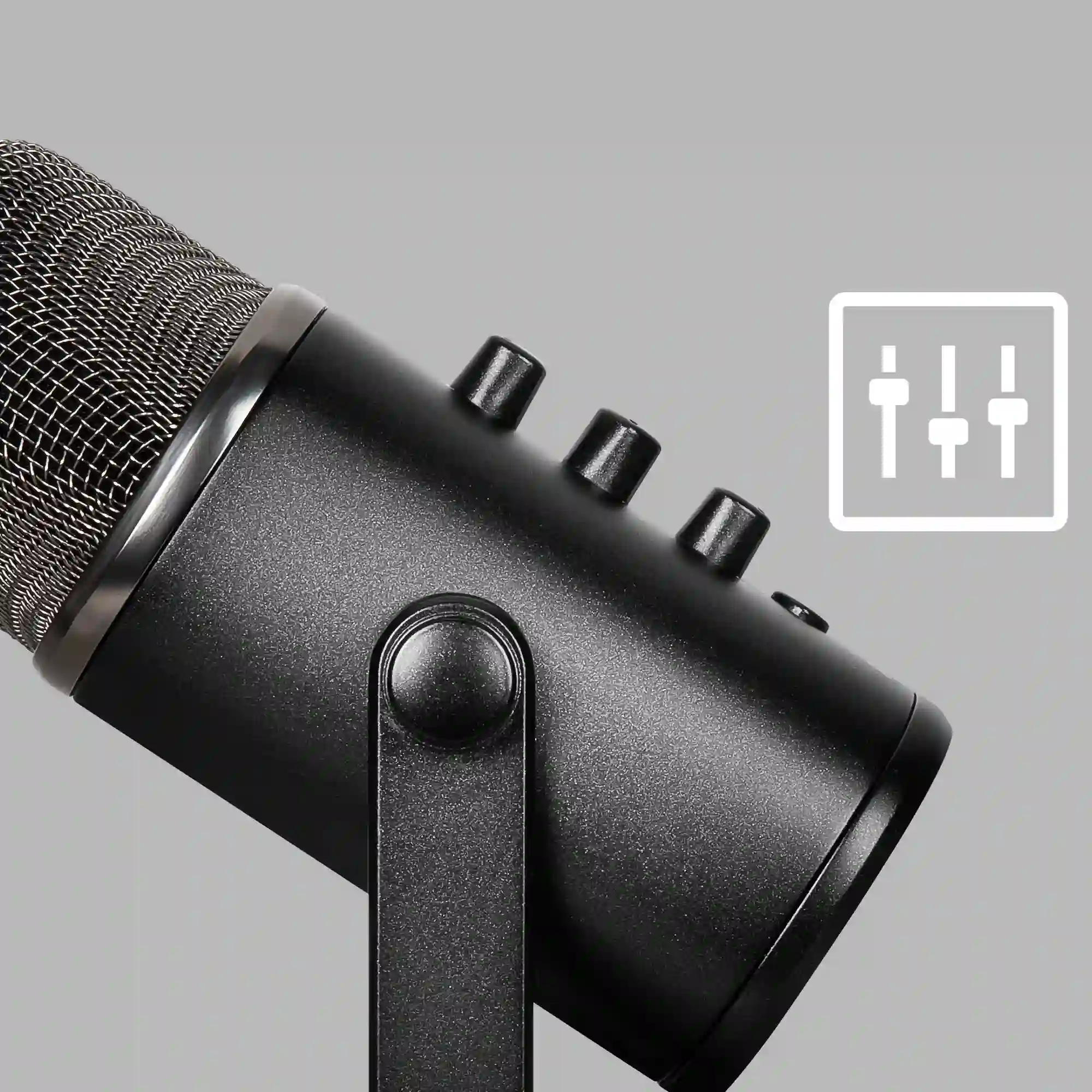 Microphone Maroc MSI Immerse GV60 Maroc, Les molettes dédiées permettent de régler facilement le volume du microphone et des écouteurs