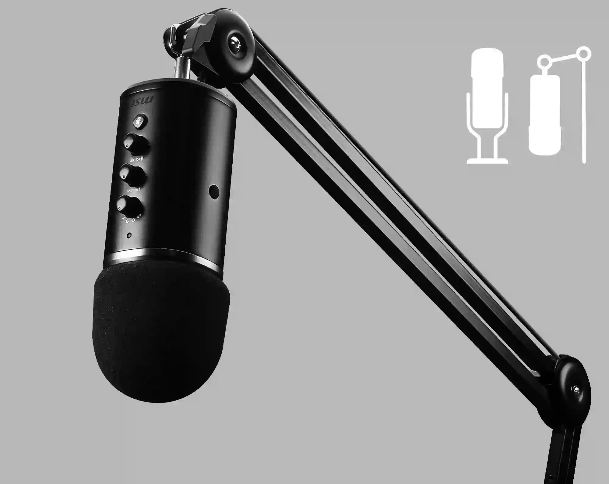 Microphone Maroc MSI Immerse GV60 Maroc, La conception prête à être montée avec un filetage de 5/8" et un câble USB de 3 mètres facilite l'installation sur un bras de perche.