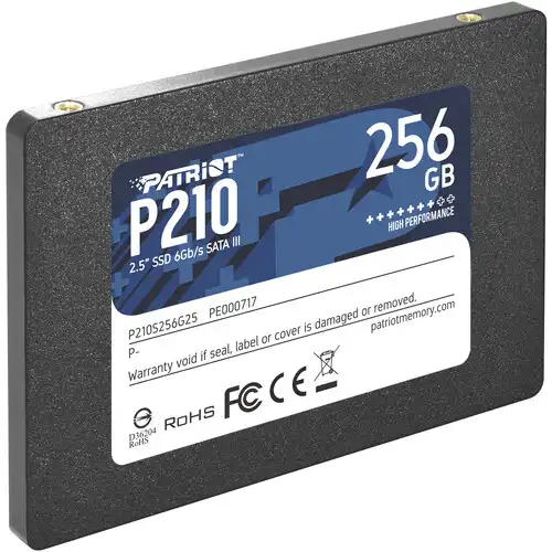 P210S256G25 Patriot P210 256G Disque SSD interne 256 Go Maroc, Ce disque SSD économique est idéal pour condenser plus de données dans un espace plus petit, vous offrant la technologie pour stocker facilement tout ce dont vous avez besoin.