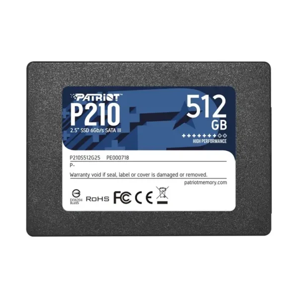 P210S512G25 Patriot P210 512G Disque SSD 512 Go Maroc, Patriot P210 512G de Patriot améliore les performances de votre ordinateur et accélère le chargement des applications pour offrir de meilleures performances et une meilleure productivité globale.