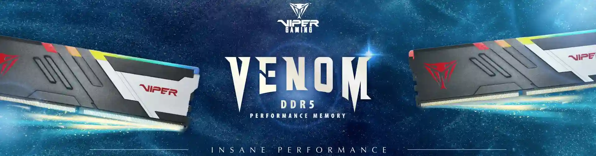 PVV532G560C36K VIPER VENOM 32Go DDR5 Barrette Mémoire 32Go DDR5, Les modules de mémoire DDR5 Patriot VIPER VENOM arborent un extérieur bicolore avec un design noir mat principal complété par des accents en aluminium brossé. 