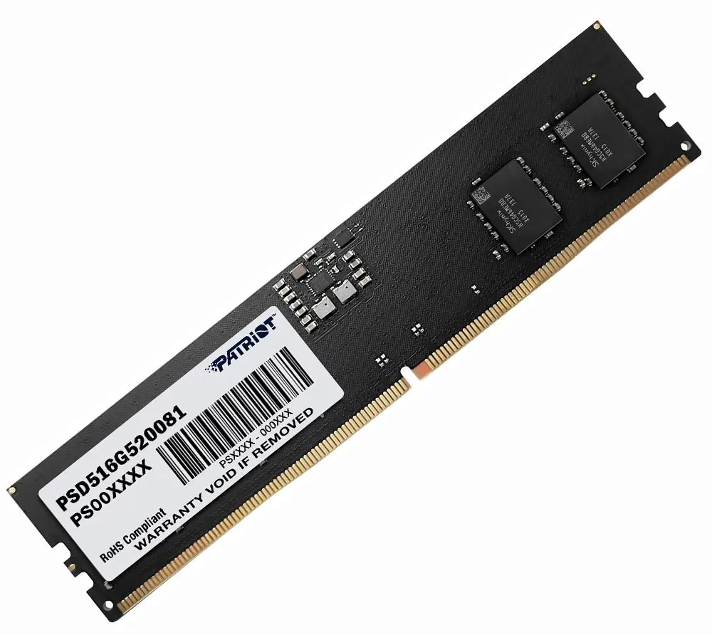 Patriot Signature DDR5 5200 16G Barrette Mémoire 16 Go DDR5, la barrette mémoire Patriot Signature DDR5 5200 16G est le choix révolutionnaire pour les intégrateurs de systèmes passionnés et ceux qui cherchent à étendre les performances de la mémoire de leur système