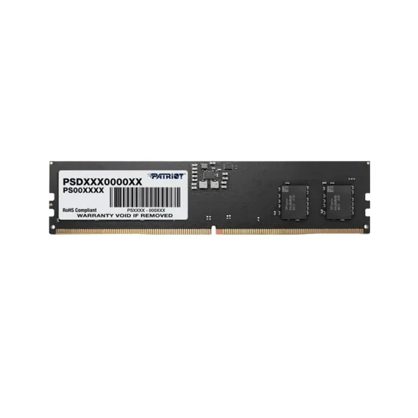 Patriot Signature DDR5 5200 16G Barrette Mémoire 16 Go DDR5 RAM Patriot 16 Go, Ce Mémoire RAM Signature DDR5 5200 16G UDIMM à 288 broches n'est pas tamponné et dispose d'une conception ECC intégrée unique qui corrige les erreurs sur chaque puce au lieu