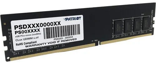 Patriot Signature Line DDR4 3200 8G Mémoire RAM 8 Go Maroc, Ce module de mémoire UDIMM DDR4 non-ECC non tamponné de 8 Go à un seul rang a une vitesse de 3200 MHz avec des temps de latence de 22-22-22-52 
