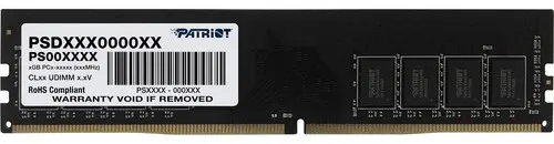Patriot Signature Line DDR4 3200 8G Mémoire RAM 8 Go Maroc, Ce module de mémoire UDIMM DDR4 non-ECC non tamponné de 8 Go à un seul rang a une vitesse de 3200 MHz avec des temps de latence de 22-22-22-52 