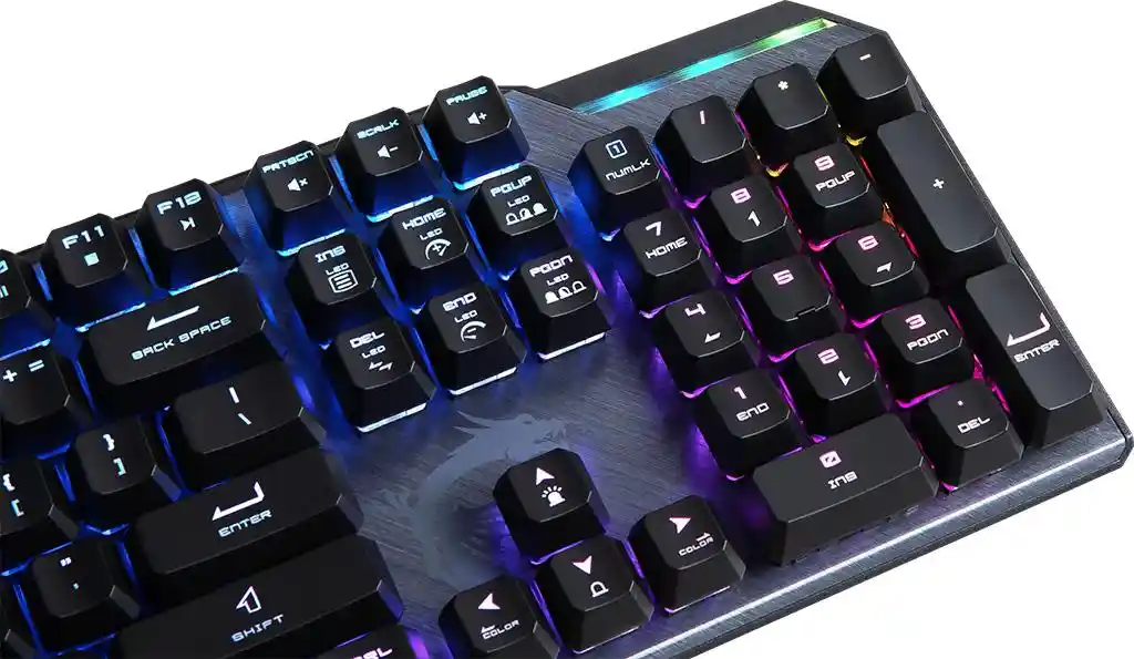 S11-04FR231-CA MSI VIGOR GK50 Elite Maroc Clavier gaming, La base de jeu extrêmement stable juste sous
