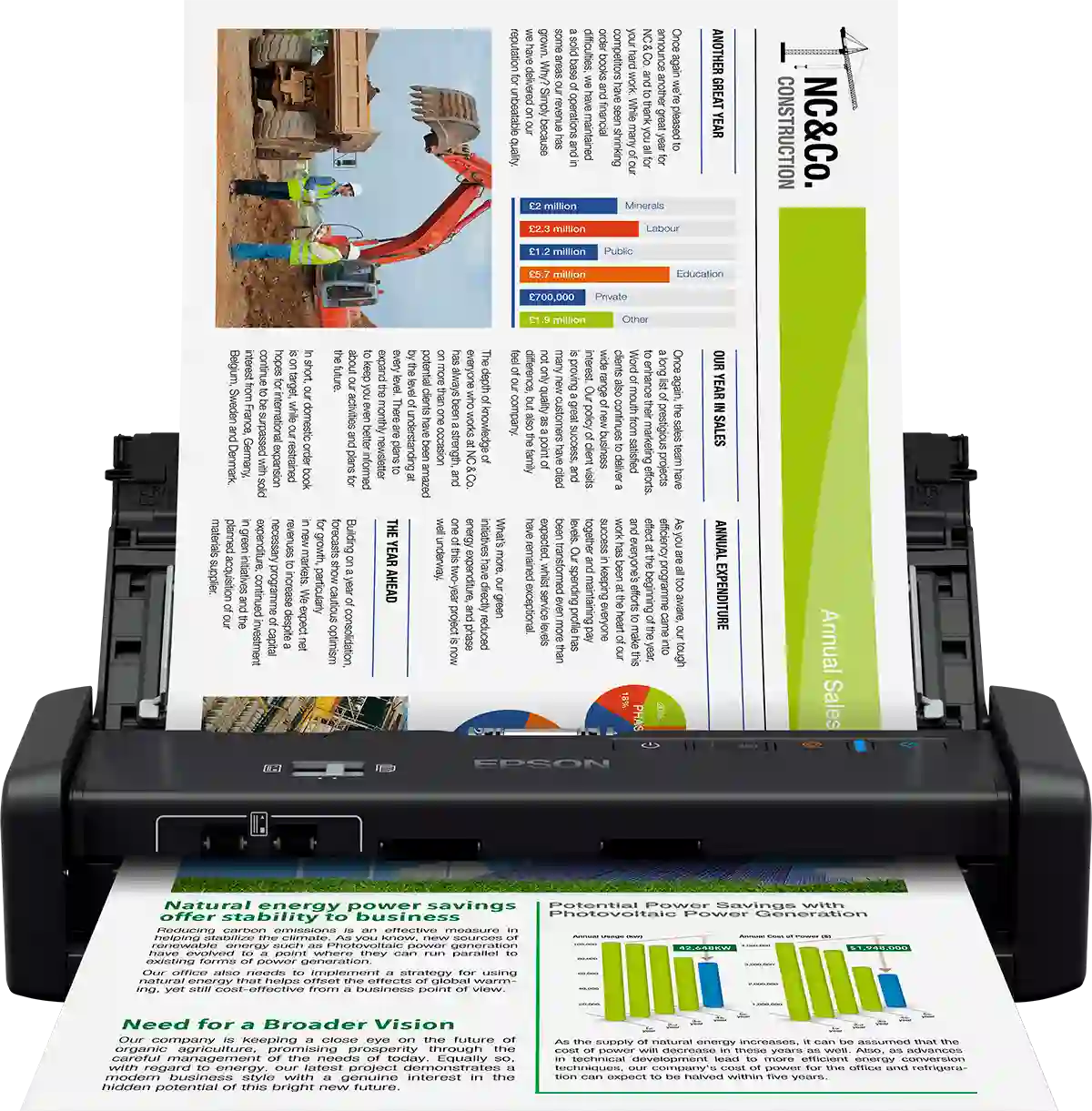 B11B242401 Maroc Epson WorkForce DS-360W Maroc Scanner portable Maroc, La numérisation n'a jamais été aussi simple, où que vous soyez, avec le scanner portable professionnel le plus rapide du marché, grâce à sa batterie intégrée et sa connectivité sans fil, Numérisez de n'importe où avec ce scanner portable qui dispose d’une batterie intégrée et d’une connectivité sans fil. 