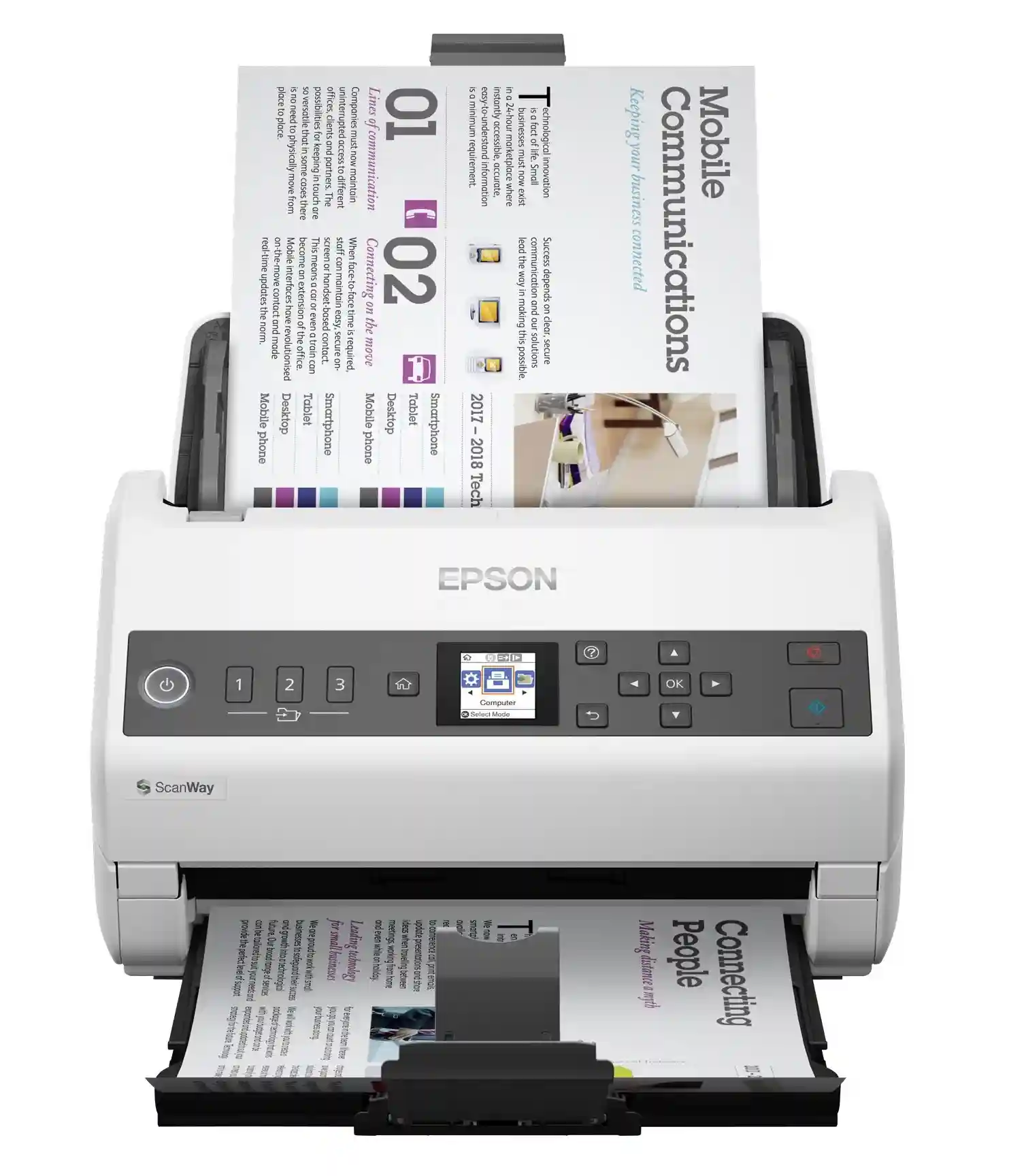 B11B259401BA Maroc Epson WorkForce DS-730N Maroc Scanner de documents Maroc, Epson WorkForce DS-730N simplifie et améliore le flux de travail de l'entreprise grâce à des performances de numérisation à grande vitesse et un accès facile aux paramètres de numérisation via l'écran LCD de 1,44"