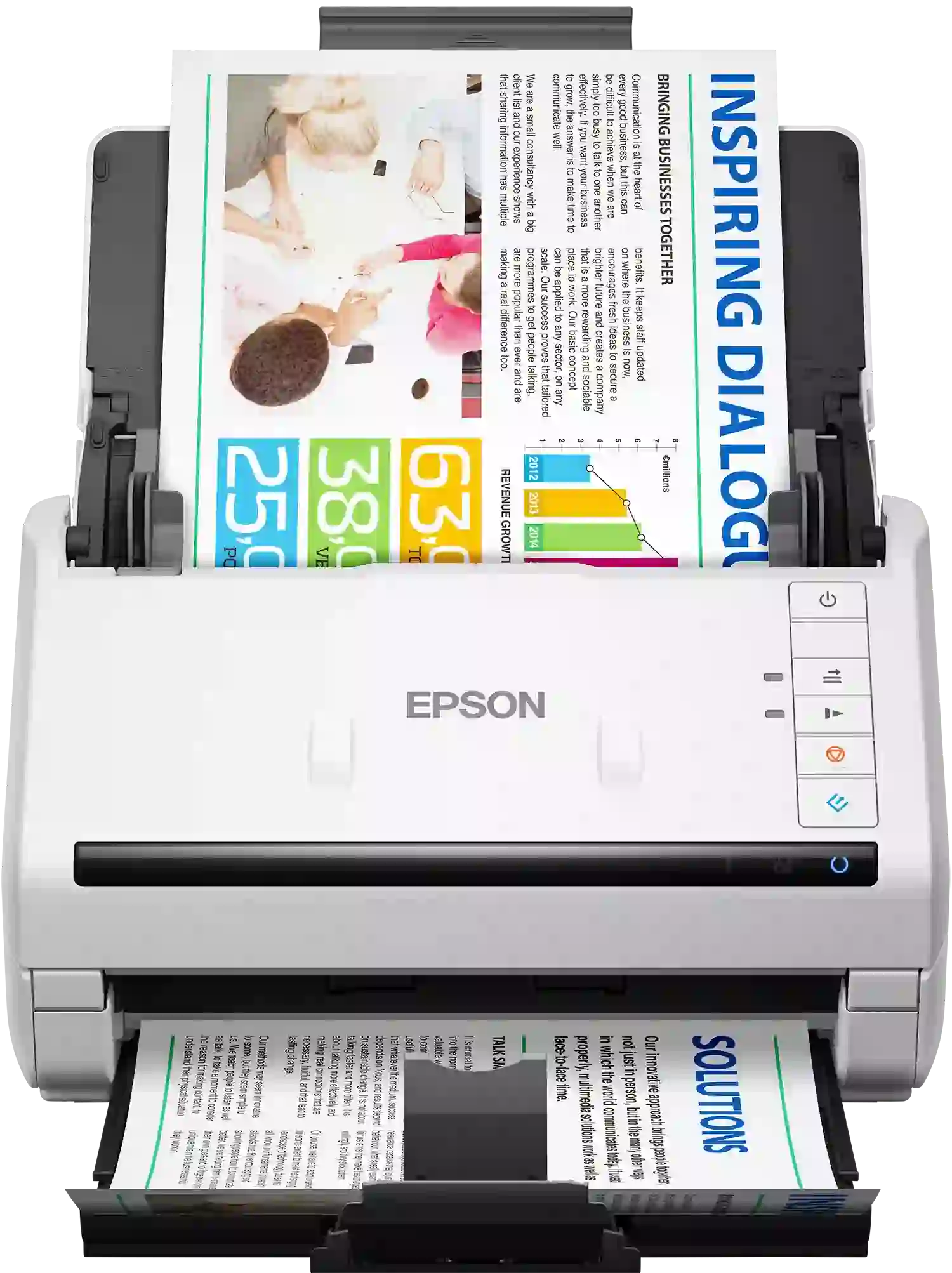 Epson WorkForce DS-530II Scanner de documents Recto-verso 600 dpi x 600 dpi USB 3.0 (B11B261401BA) 26 B11B261401BA Maroc Epson WorkForce DS-530II Maroc Scanner de documents Maroc, Concentrez-vous sur les tâches importantes avec le scanner Epson WorkForce DS-530II à grande vitesse et polyvalent. Conçu pour gérer une grande variété de supports, vous pourrez numériser des supports imprimés sur différents supports, des documents papier fragiles aux cartes en plastique, et même des livres épais grâce à son option à plat.