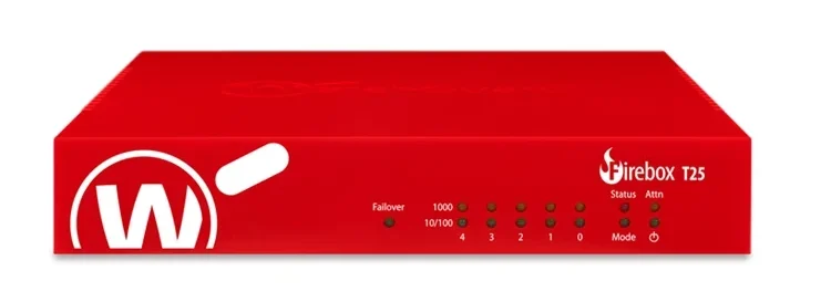 WGT25001 WatchGuard Firebox T25 Maroc Firewall T25 Maroc, La plateforme de sécurité unifiée de WatchGuard est conçue de A à Z pour permettre une solution de console unique pour le provisionnement, le déploiement, la gestion et la surveillance d'un portefeuille intégré de solutions et de services de cybersécurité avancés. Ce portefeuille complet de solutions de sécurité pour les terminaux, d'authentification multifacteur