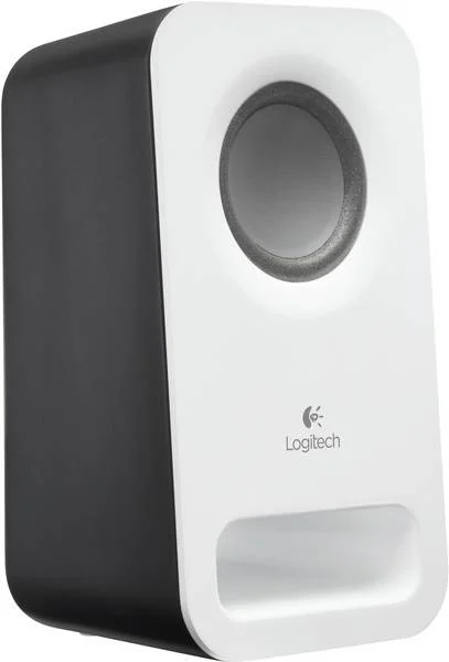 980-000815 Haut-parleurs stéréo Logitech Z150 Logitech Z150 Enceintes stéréo, Les enceintes Logitech Z150 sont dotées d'une élégante finition Snow White