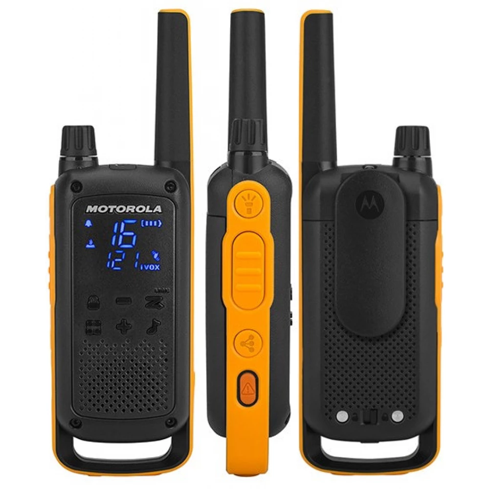 B8P00811YDEMAG Motorola T82 Extreme Maroc Pack de 2 talkies walkies Maroc, Le Motorola TALKABOUT T82 est doté d'un indice de protection IPx4, ce qui le rend résistant aux intempéries dans les environnements difficiles
