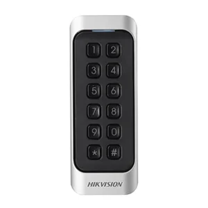 Hikvision DS-K1107MK Maroc Lecteur de cartes Mifare Maroc Clavier Hikvision, Le Hikvision DS-K1107MK est conçu pour être utilisé dans les systèmes de contrôle d'accès, garantissant que seules les personnes autorisées disposant de cartes Mifare et de codes PIN valides peuvent accéder aux zones sécurisées