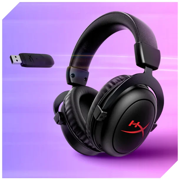 6Y2G8AA HyperX Cloud II Core Wireless Maroc Casque Gaming sans fil Maroc, grâce à la connexion sans fil rapide qui maintient votre son clair et synchronisé.