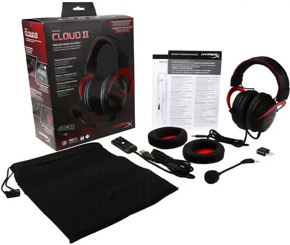 4P5M0AA Maroc HyperX Cloud II Rouge Maroc KHX-HSCP-RD Casque Gaming filaire Maroc, Chaque casque HyperX Cloud est fourni avec tous les accessoires nécessaires, tels qu'un adaptateur pour avion