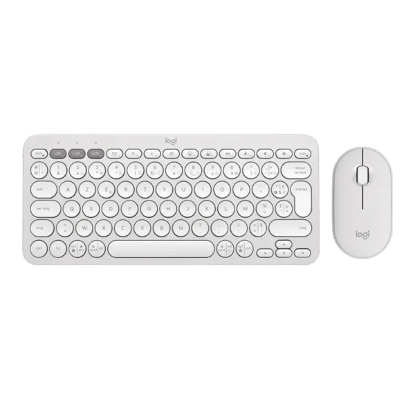 Logitech Pebble 2 Combo White Ensemble clavier et souris sans fil AZERTY (920-012210)