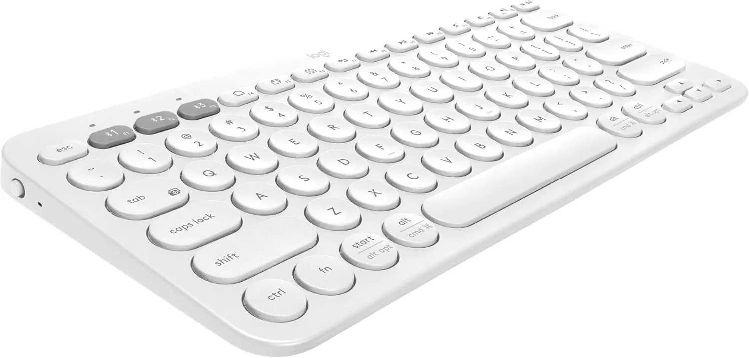 920-011804 Logitech Pebble Keys 2 K380s Blanc Maroc Clavier sans fil Bluetooth Maroc, Le clavier Logitech Pebble Keys 2 K380s Blanc est un clavier sans fil qui se connecte à tous les dispositifs sans fil Bluetooth prenant en charge les claviers externes