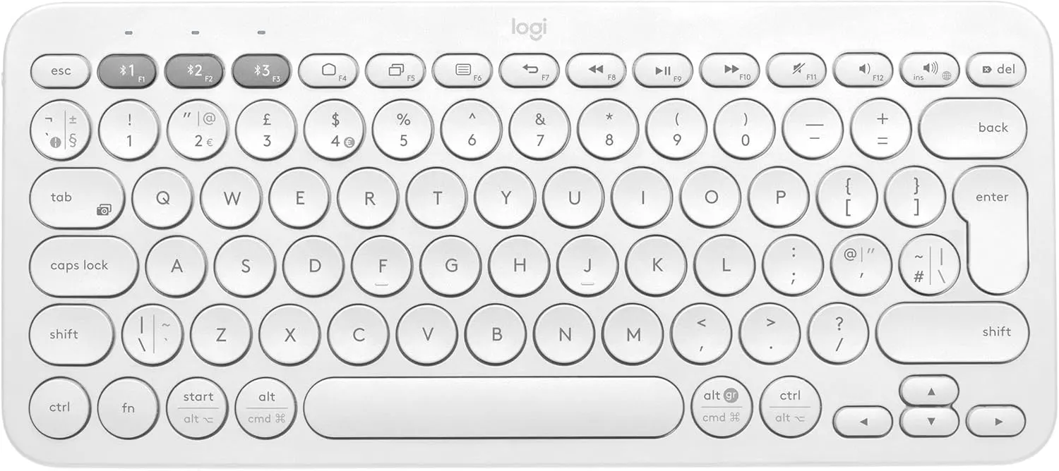920-011804 Logitech Pebble Keys 2 K380s Blanc Maroc Clavier sans fil Bluetooth Maroc, Exprimez votre style et votre personnalité dans votre expérience de frappe avec le clavier sans fil Logitech Pebble Keys 2 K380s Blanc doté de touches creuses et discrètes 